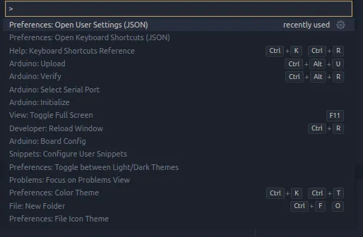 Preference User Settings